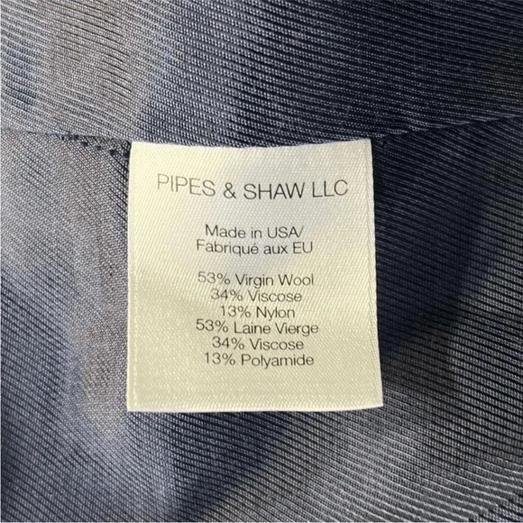 $748 Veronica Beard Blue Burgundy windowpane wool Dickey jacket Blazer sz 0 - Picture 6 of 16